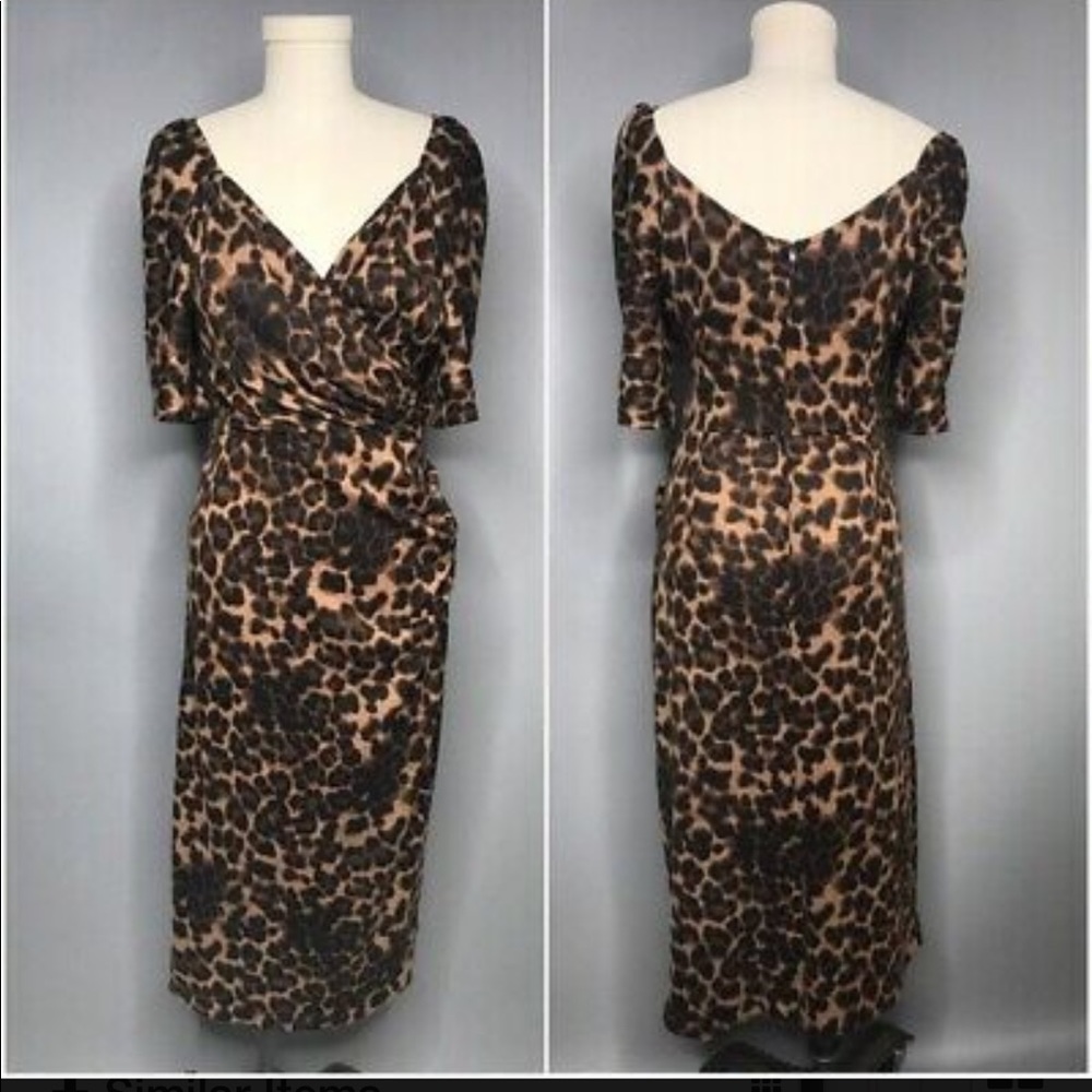 Stop Staring Leopard Print Wrap top dress